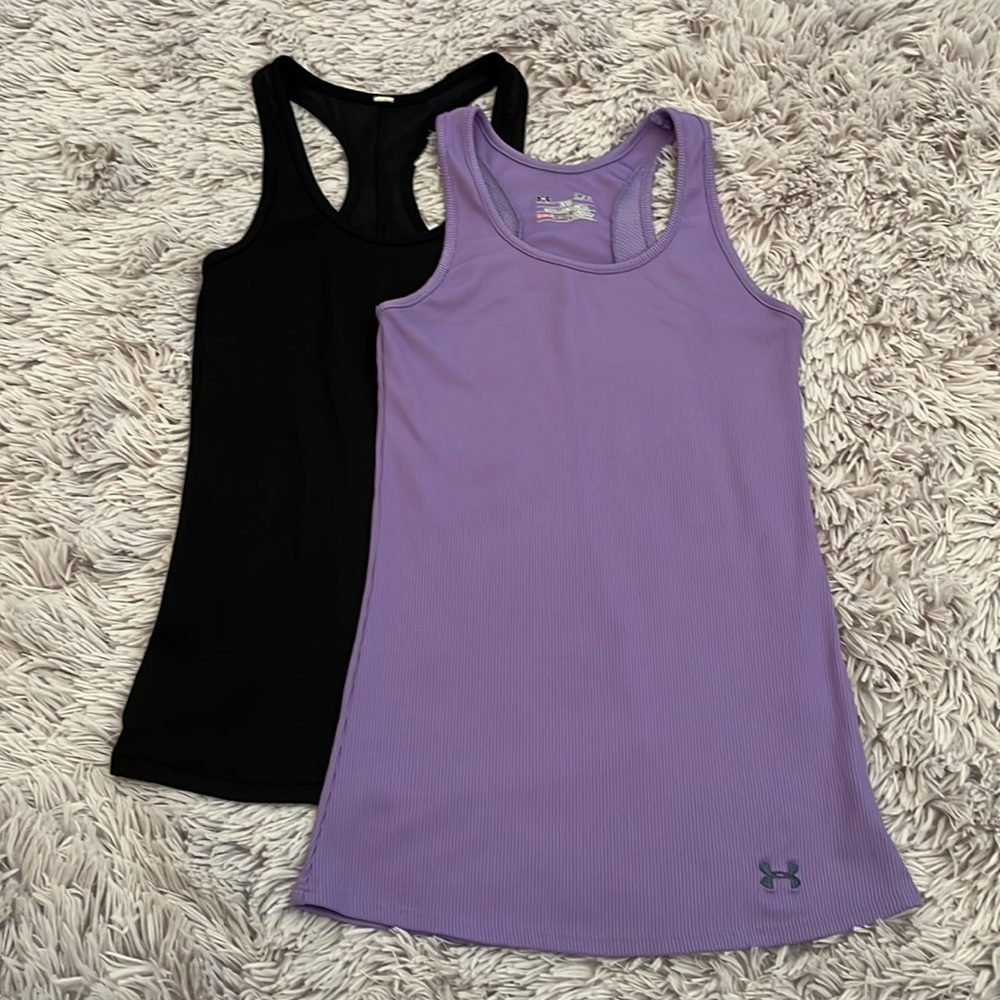 Under Armour Racerback Tank Black & Light Purple